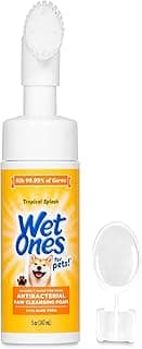 Wet Ones for Pets Antibacterial Dog Paw Cleaner with Built-in Scrubber Brush, Tropical Splash Scent - Foaming Cleanser for Dog Paws - Paw W...
