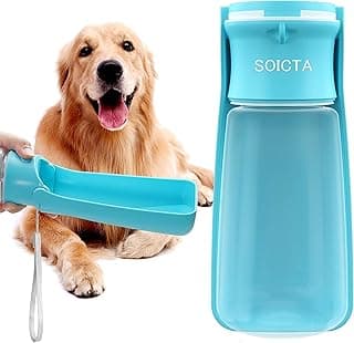 SOICTA Portable Dog Small Animals Water Bottle for Walking 19 OZ or 12 OZ Pet Water Bottles for Puppy Medium Large Dogs Little Animals Wate...