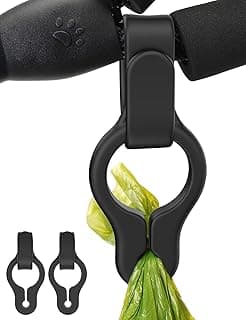 Gobeigo 2-Pack Silicone Used Poop Bag Holder - Hands-Free Leash Attachment, Never Hold a Stinky Bag Again! Secure Carrier for Dog Walking,...