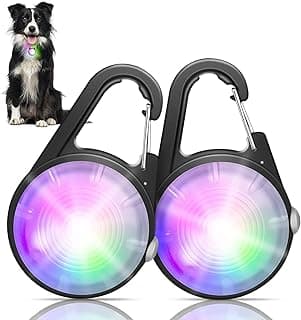 Dog Collar Light, 4 Modes Dog Lights for Night Walking, Rechargeable LED Pet Collar Light for Nighttime Clip on, IP68 Waterproof Pet Walkin...
