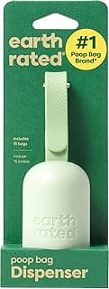 Earth Rated Dog Poop Bag Holder, Durable and Guaranteed Leakproof, Unscented, Dispenser with Starter Roll